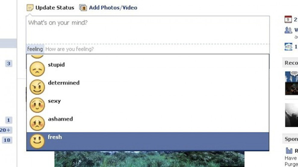 Facebook personalizza lo status con le emoticon